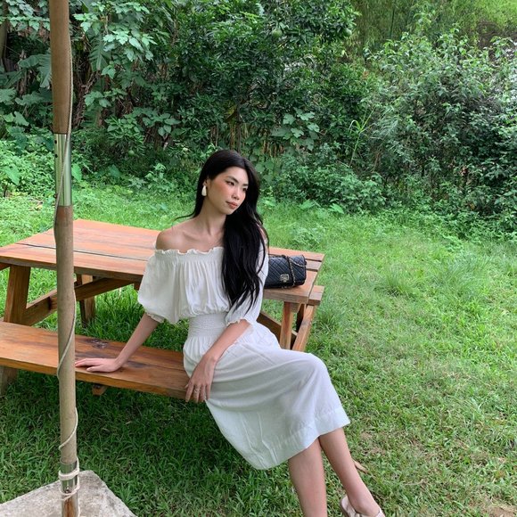 ALANTINO OFF THE SHOULDER DRESS - Picture 2 of 4